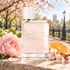 Her Blossom surrounded by peony, plum blossoms, and mandarin in a sunlit London park.