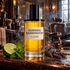 D.S. & DURGA Burning Barbershop with lime, spearmint, and lavender on a charred counter in a smoky vintage barbershop.