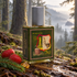 Imaginary Authors Cape Heartache on a damp forest log with strawberries, fir needles, and golden resin against misty coastal woods.