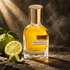 Orto Parisi Bergamask beside whole and cut bergamot on dark stone, with warm diagonal light and a smoky backdrop.
